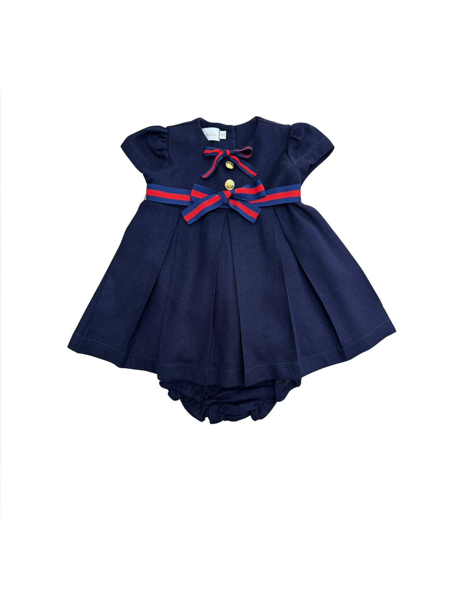 Vestido bebê Marinho Nobile - 11874