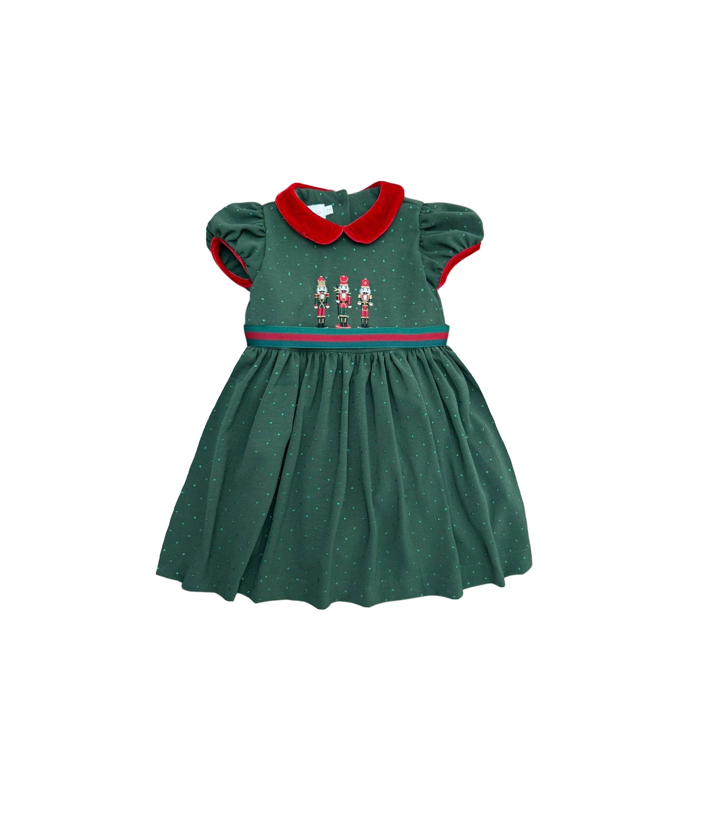 Vestido poá gliter gola veludo faixa Nutcracker - 11537