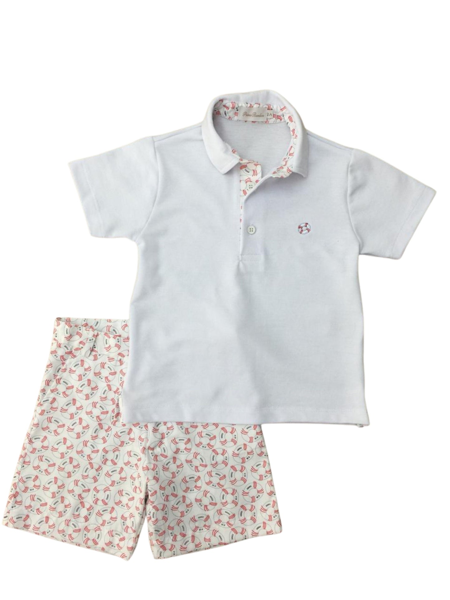 Conjunto polo branca com bermuda Mare - 11654
