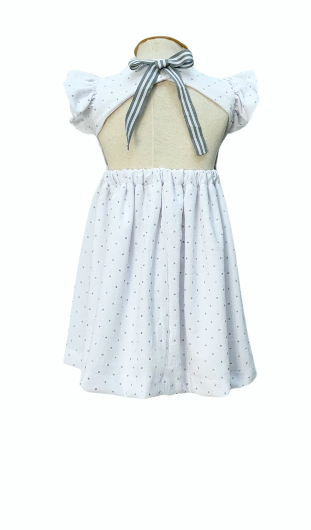 Vestido manga babado poá gliter Stellato - 11511