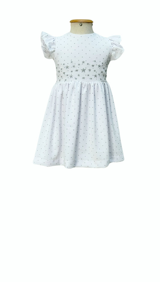 Vestido manga babado poá gliter Stellato - 11511