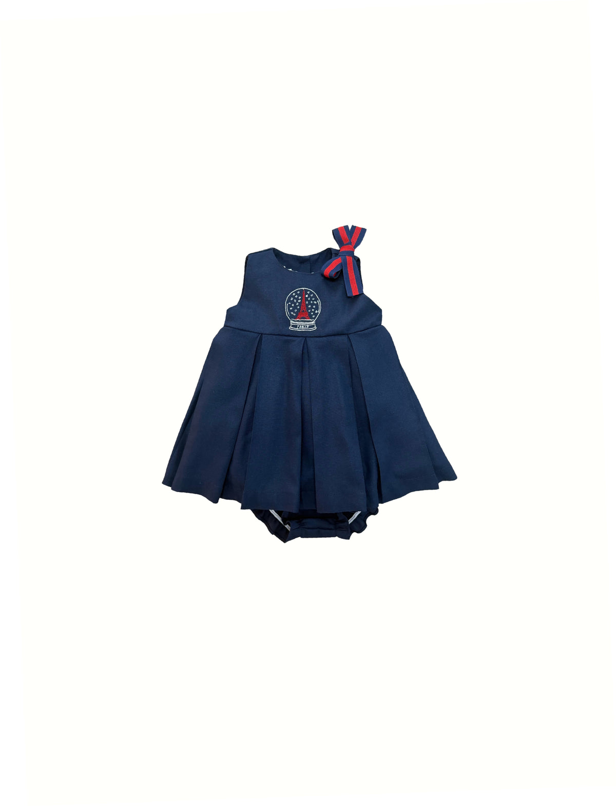 Vestido bebê linho marinho France