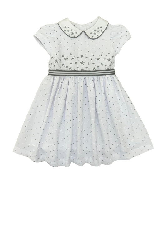 Vestido gola bordada poá gliter Stellato - 11510