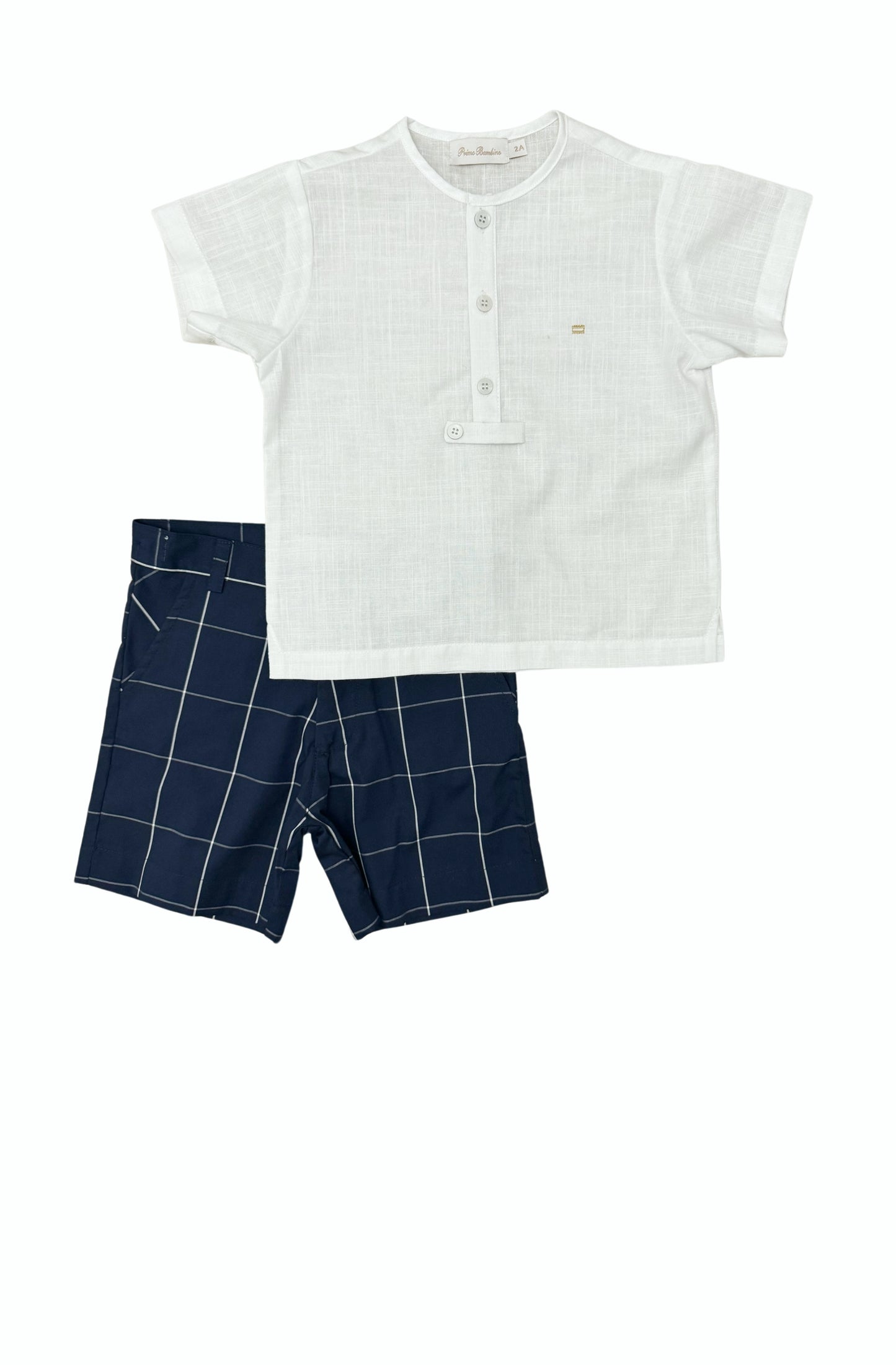 Conjunto camisa gola padre com bermuda Papoulas - 11670