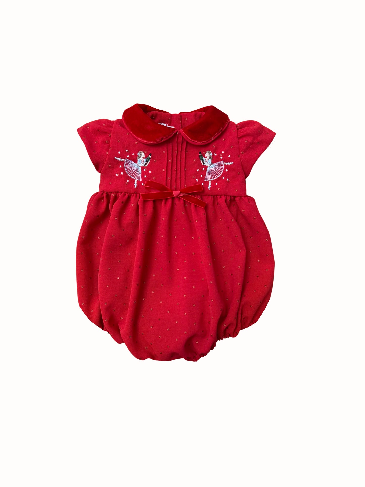 Pimpão feminino poá gliter gola veludo Ballet - 11678