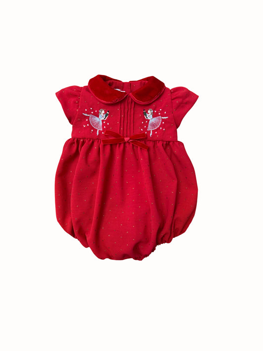 Pimpão feminino poá gliter gola veludo Ballet - 11678