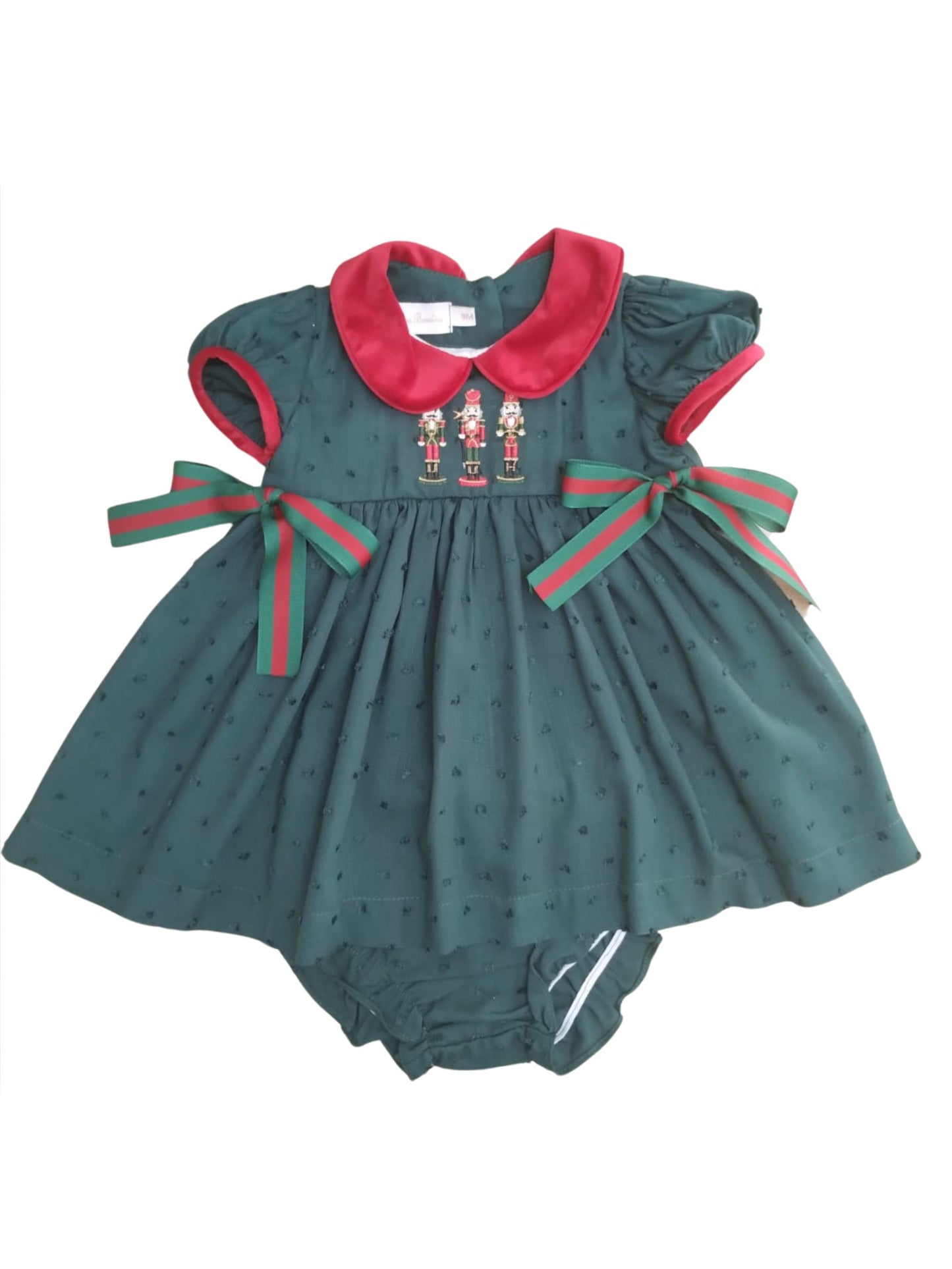 Vestido bebê pipoca gola veludo Nutcracker - 11693