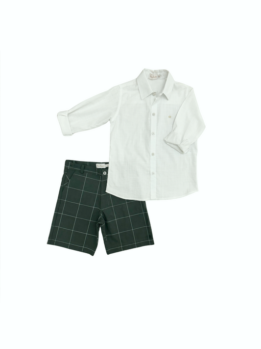 Conjunto camisa clássica com bermuda Ramo - 12318