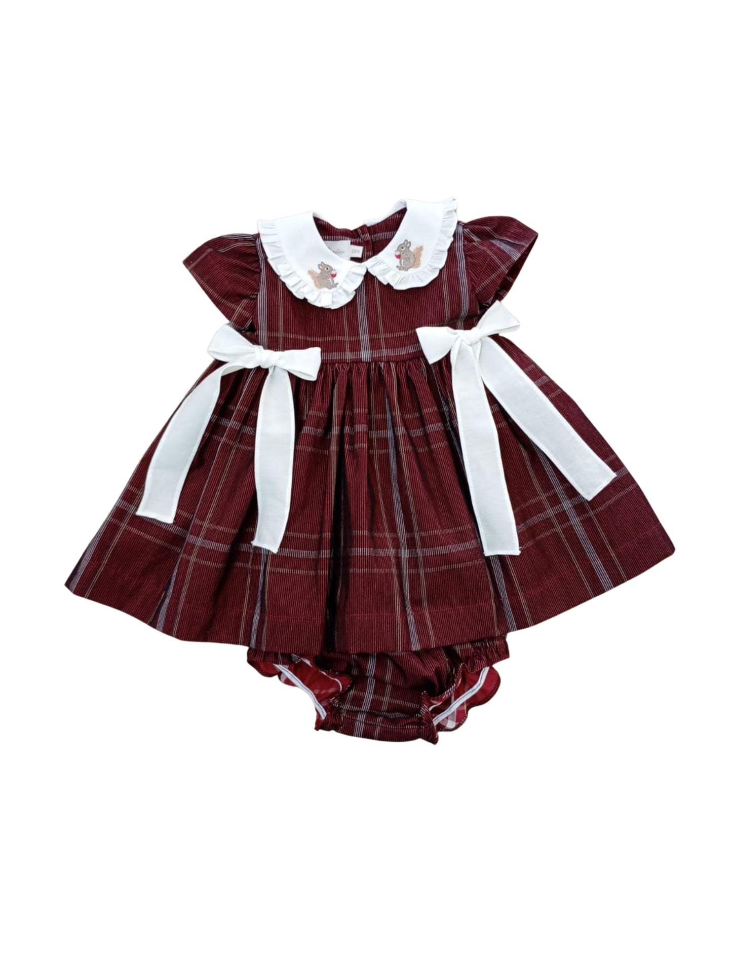 Vestido bebê veludo cotelê London - 11231