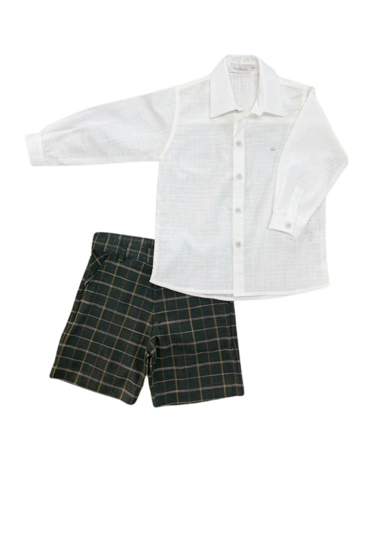 Conjunto infantil camisa com bermuda Noel