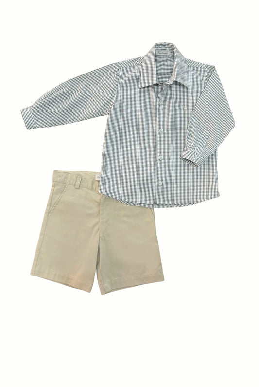 Conjunto infantil masculino camisa com bermuda Giverny