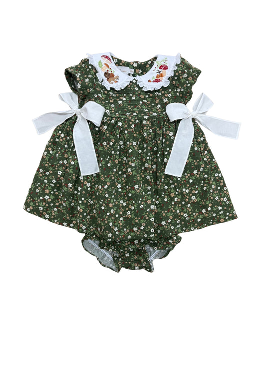 Vestido bebê estampa Giverny
