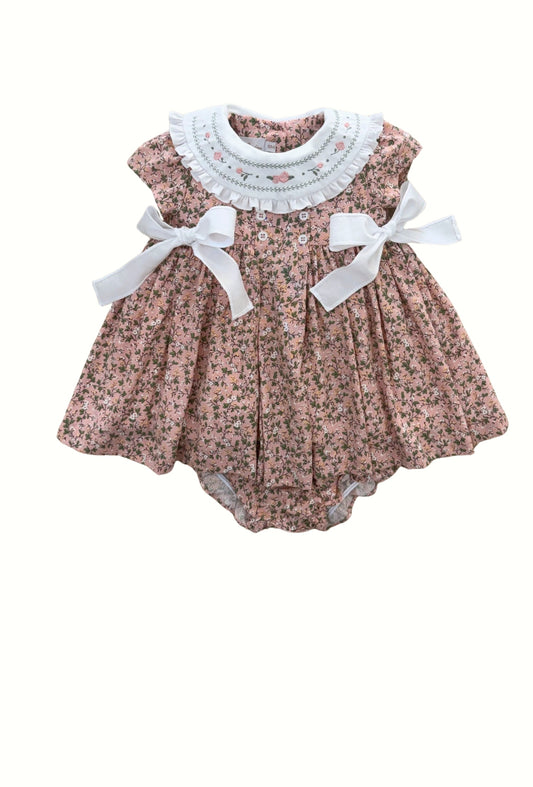Vestido bebê estampado Saint Germain