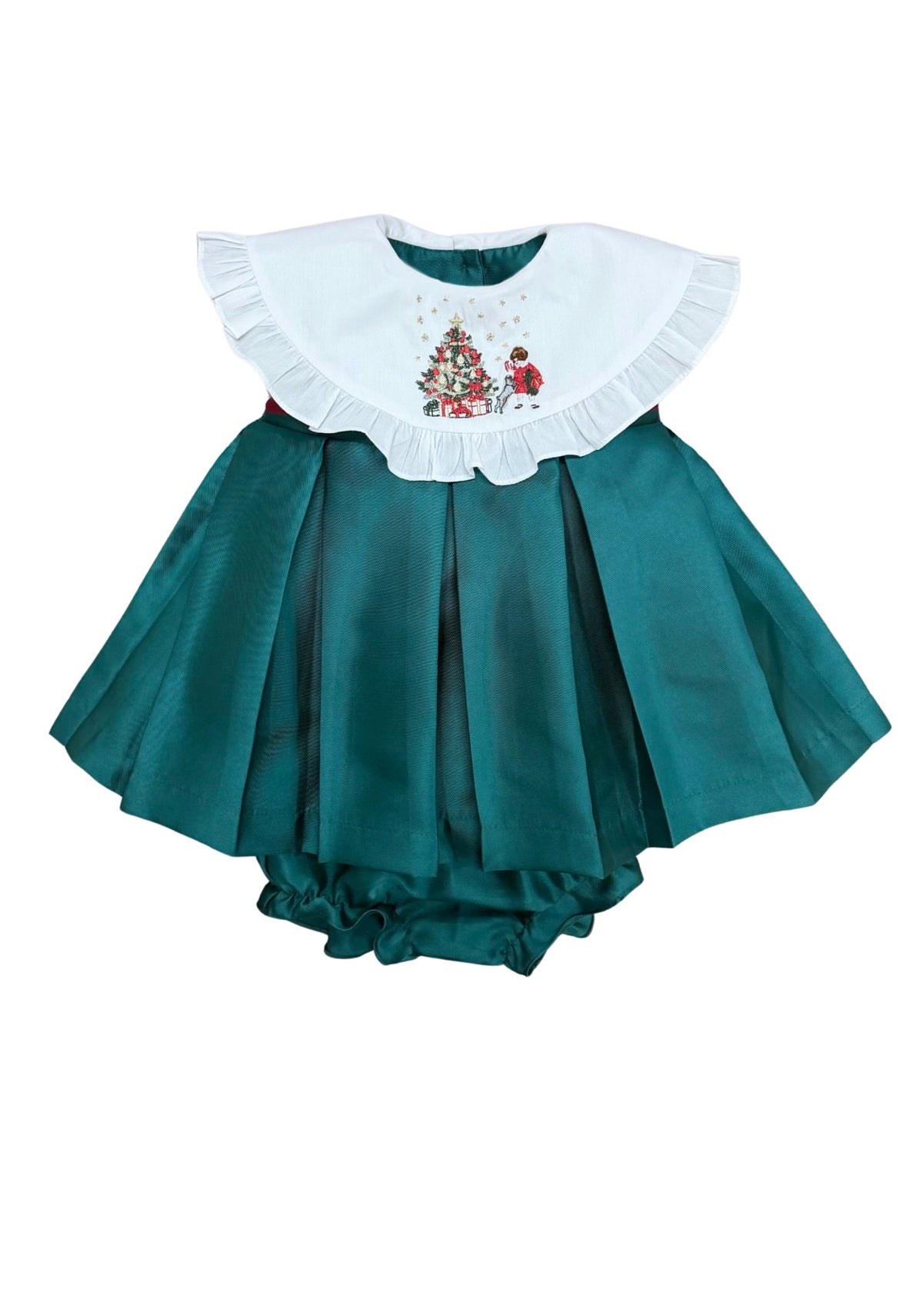 Vestido bebê Zibeline verde Noel