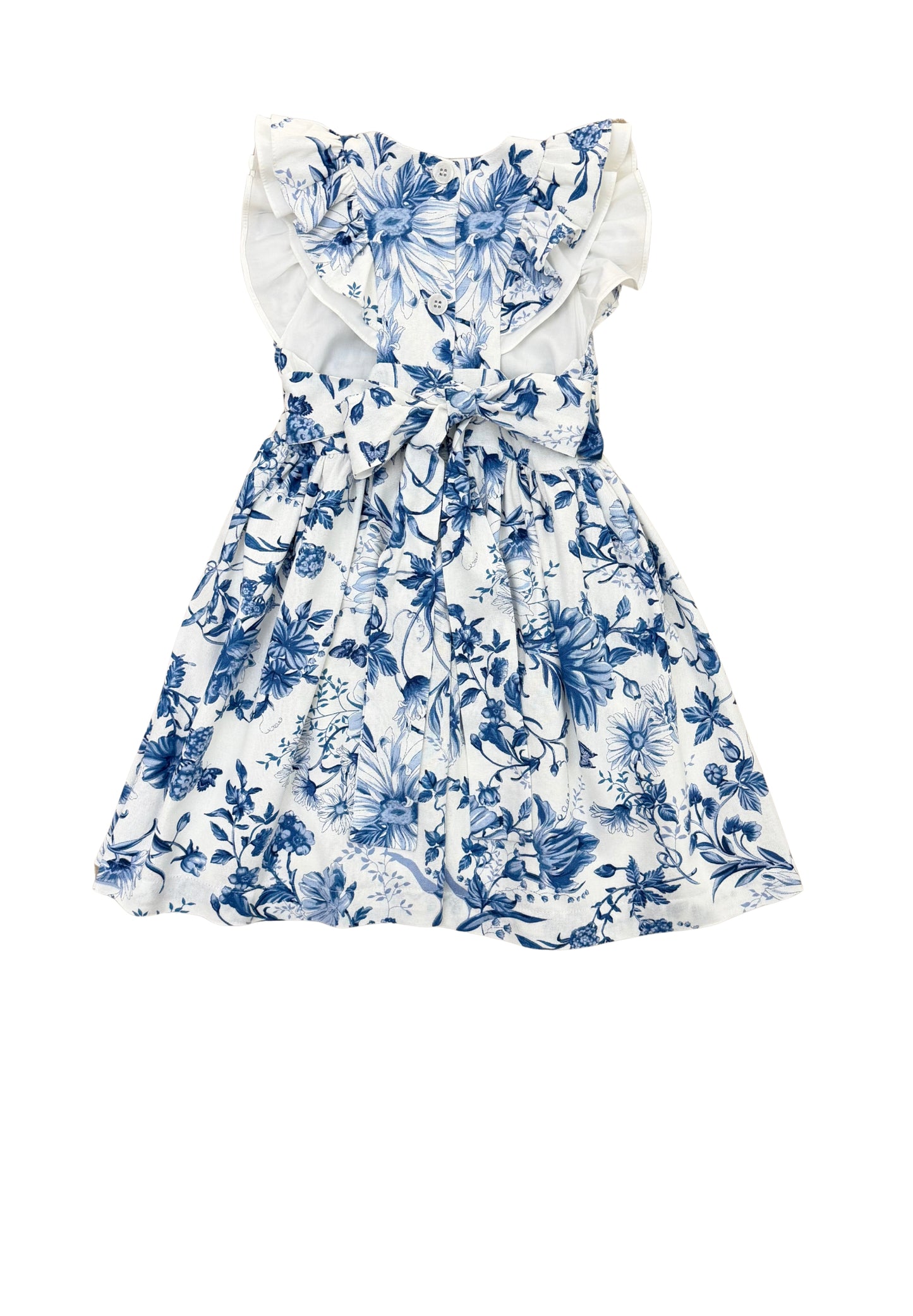 Vestido infantil manga babado estampa Palais Royal