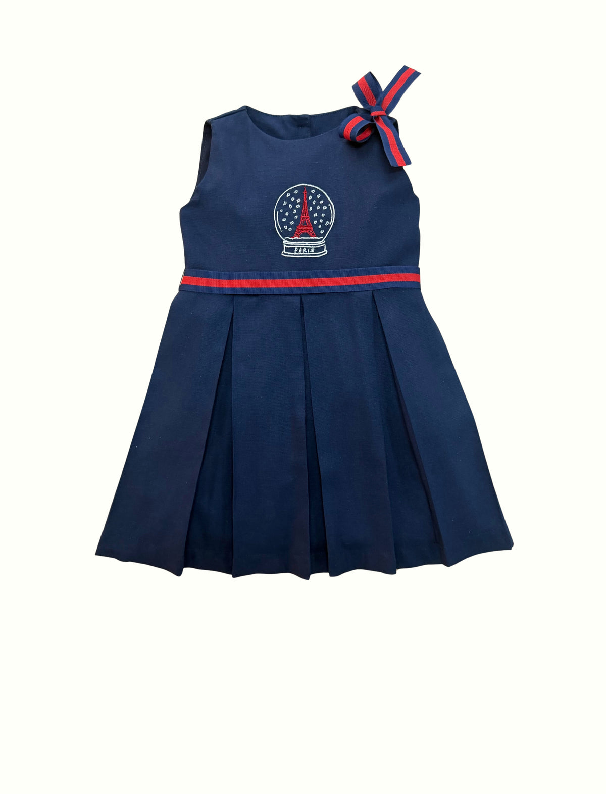 Vestido infantil linho marinho France
