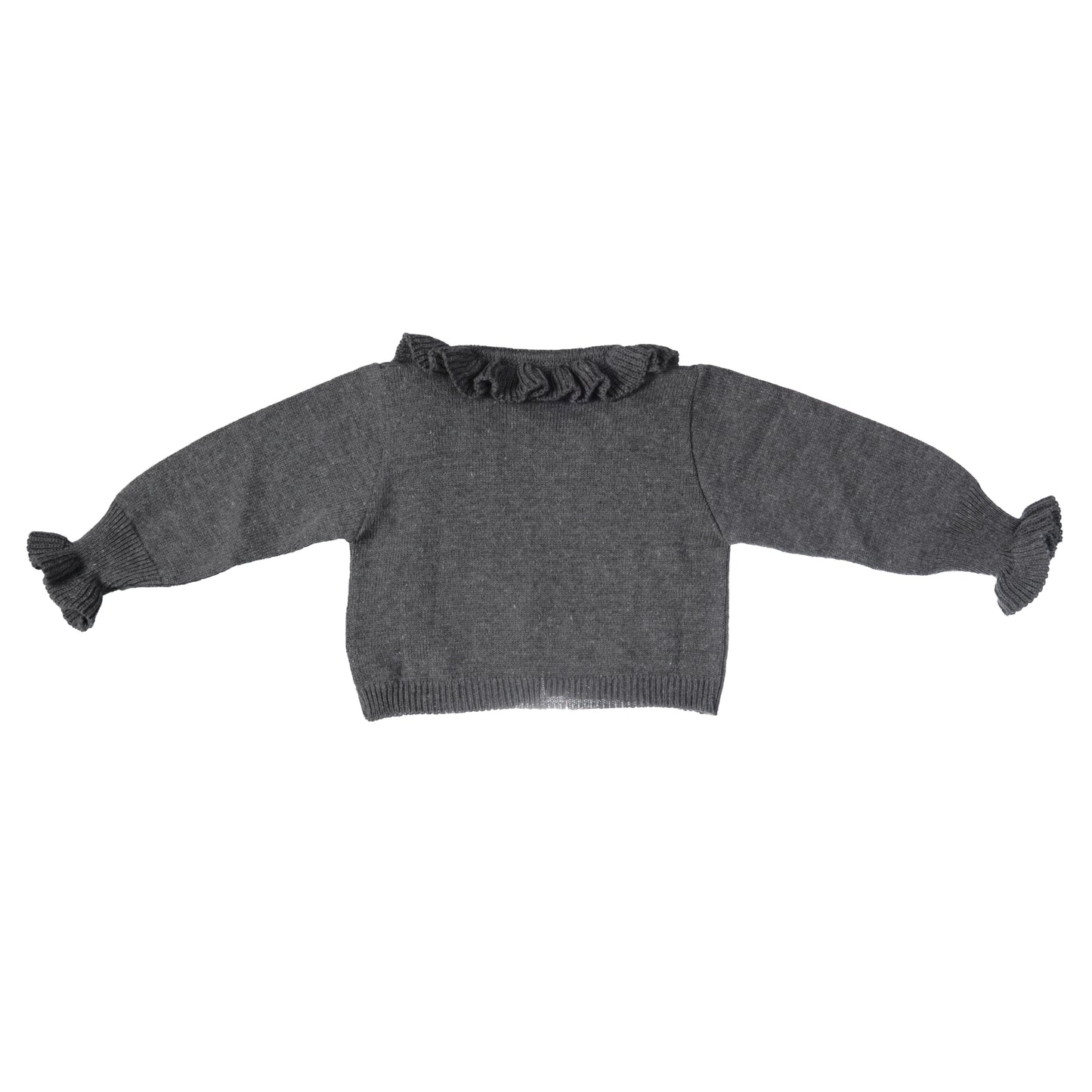 Cardigan bebê feminino tricot cinza mescla - 9916