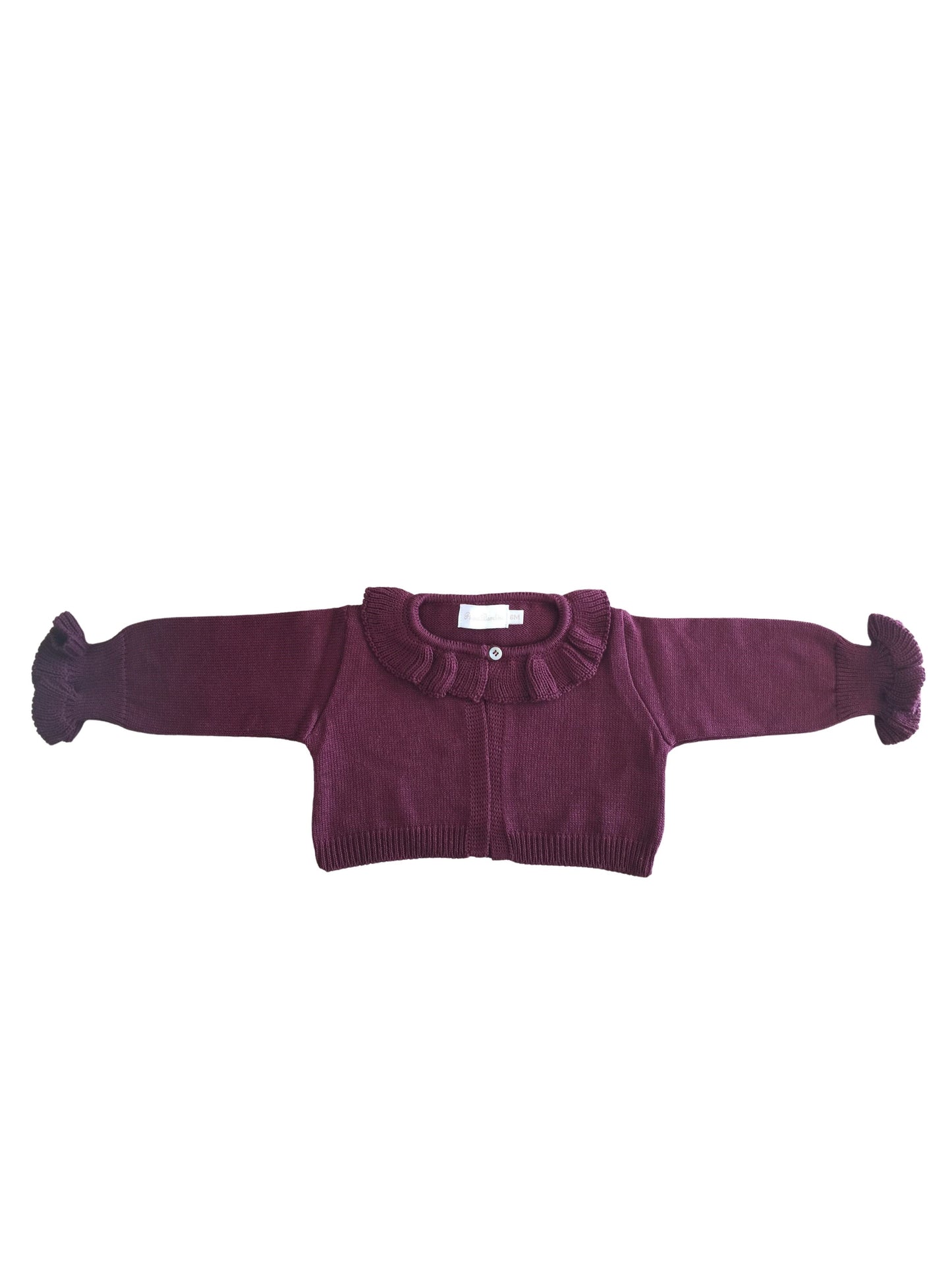 Cardigan bebê feminino tricot vinho - 10930 (11228)