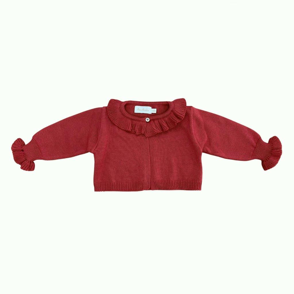 Cardigan bebê feminino tricot coral - 10385