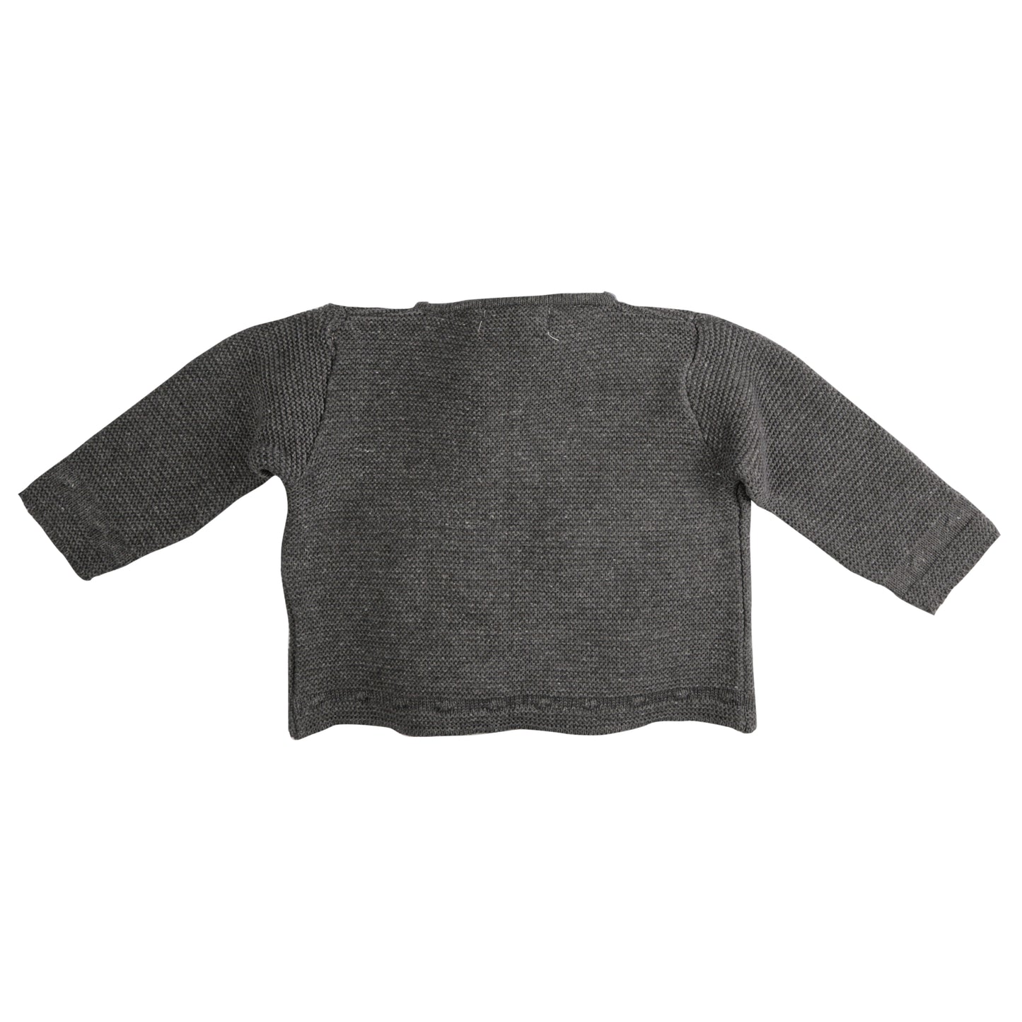 Cardigan pompom tricot cinza mescla - 9979