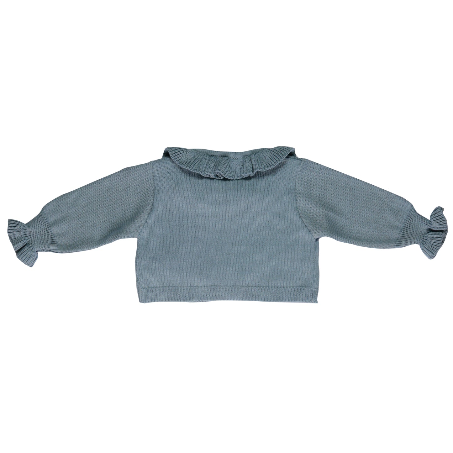 Cardigan feminino tricot azul acinzentado - 9913