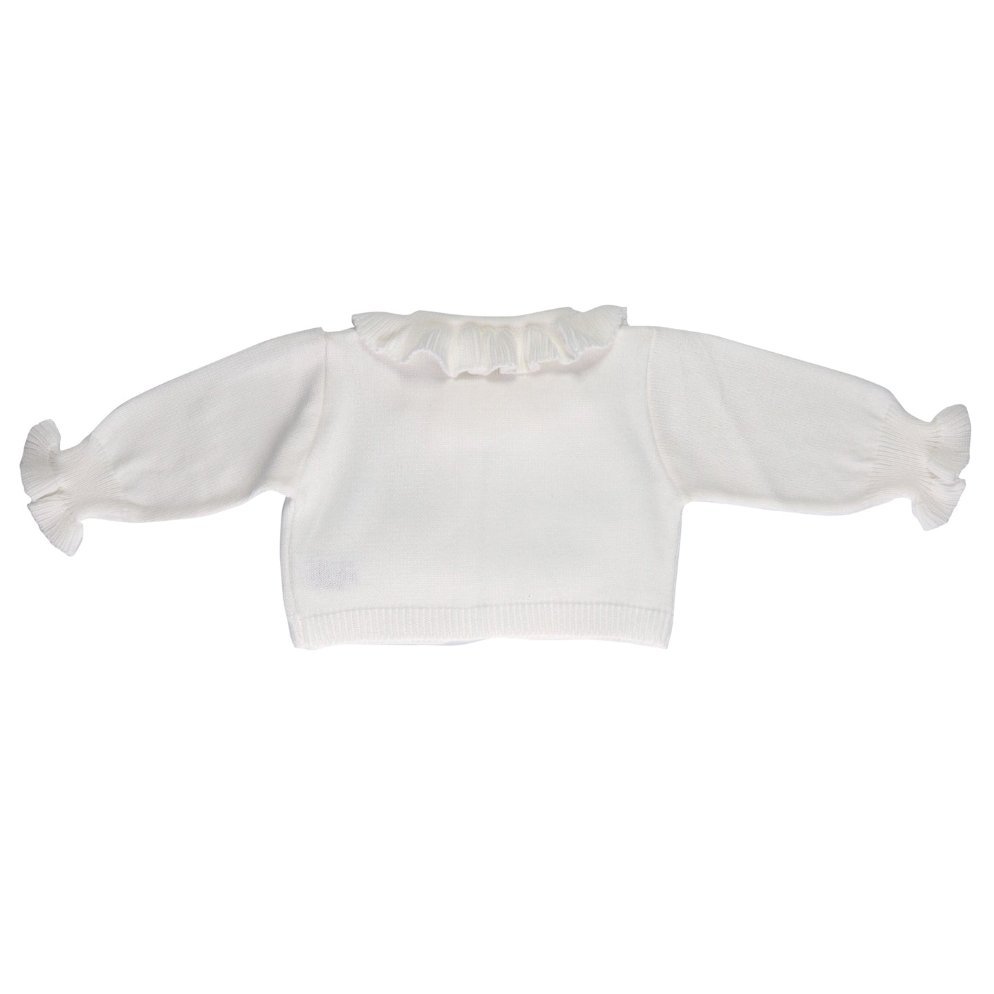 Cardigan bebê feminino tricot branco - 9906