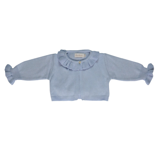 Cardigan bebê feminino tricot azul bb - 9900