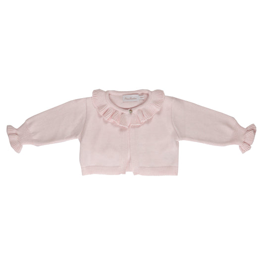 Cardigan feminino tricot rosa bb - 9899