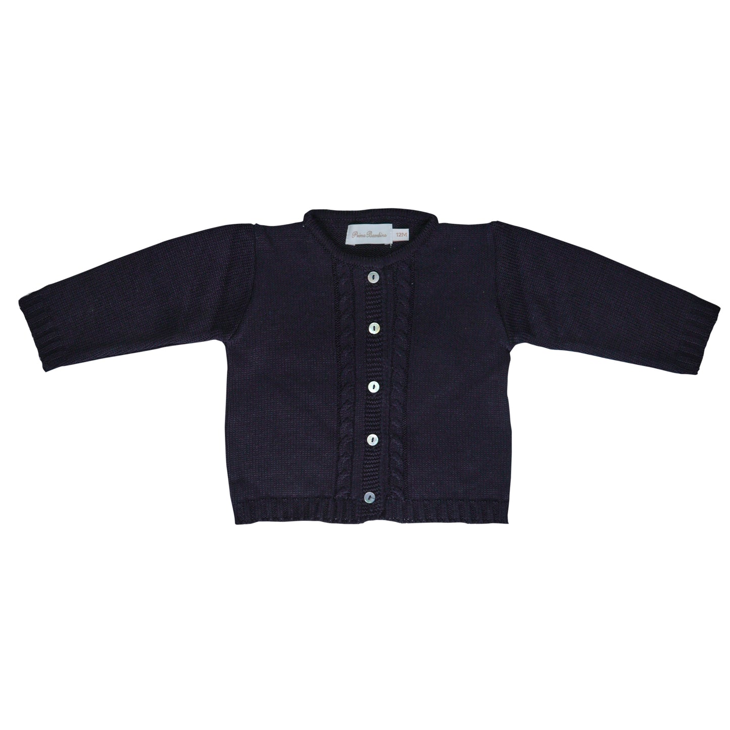 Cardigan bebê masculino tricot marinho navy - 9934